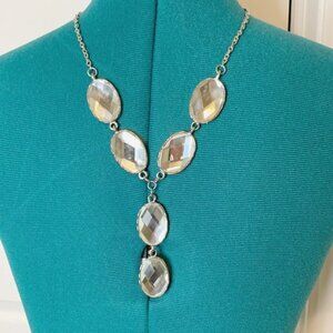 Crystal Stone Drop Long Necklace